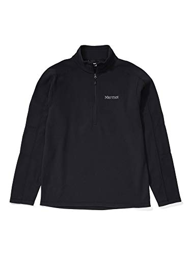 Marmot Men's Rocklin ½ Zip Lightweight Fleece Jacket, Black, Medium