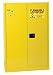 Eagle 1947 Safety Cabinet for Flammable Liquids, 2 Door Manual Close, 45 gallon, 65"Height, 43"Width, 18"Depth, Steel, Yellow