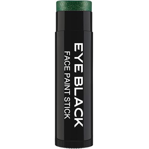 DALVGFN Green Glitter Eye Black Stick Anti-Glare Eyeblack for Baseball Football Softball Lacrosse Accessories Sweat-Proof Sport Face Paint Smooth & Long Lasting Rich Full Coverage Shimmery Color