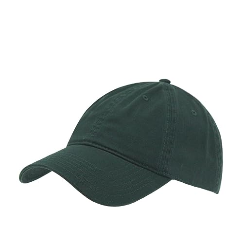 Classic Vintage Car Embroidered Washed Cotton Adjustable Dad Hat Baseball Cap (Dark Green)