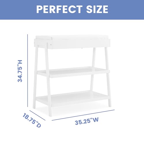 Delta Children Scout Changing Table - Greenguard Gold Certified, Bianca White - image 9