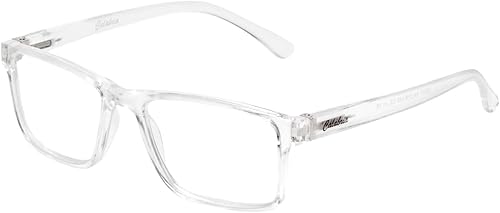Calabria L2007 Gafas de lectura +7.00 Cristal transparente para hombres y mujeres de diseñador de una sola potencia lectores elegantes modernos disponible en Yaxa Guatemala