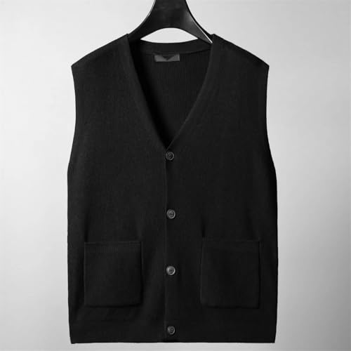 Large knitted sweater men's cardigan vest winter large loose fat sweater.4