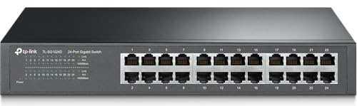 Image of TP-Link 24-Port Gigabit Ethernet Unmanaged Switch | Plug and Play | Desktop /Rackmount | Fanless | 10 /100 /1000Mbps RJ-45 Ports (TL-SG1024D)