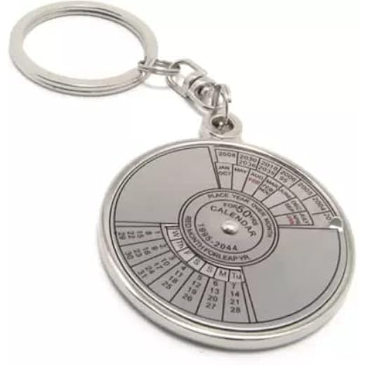 50 Years Calendar Key Chain - Multicolor