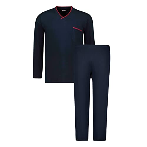Pyjama manches longues ADAMO bleu foncé pour vos soirées détente en 3XL