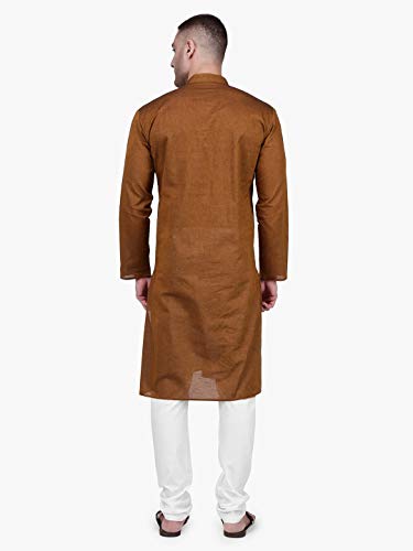 Image of Rajubhai Hargovindas Men Pure Cotton Solid Long Kurta