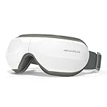 Medcursor Eye Massager with Heat, Electric Heated Eye Mask with Music & Compression for Relax Eyes, Relieve Eyestrain & Dry Eyes, Improves Sleep, Gift for Mom Dad Women Men (White)