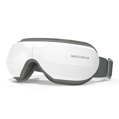 Medcursor Augenmassagegerät mit Wärme - Elektrische Augenmaske mit Musik, Kompression & Wärmetherapie gegen Augenbelastung, Trockene Augen und für verbesserten Schlaf