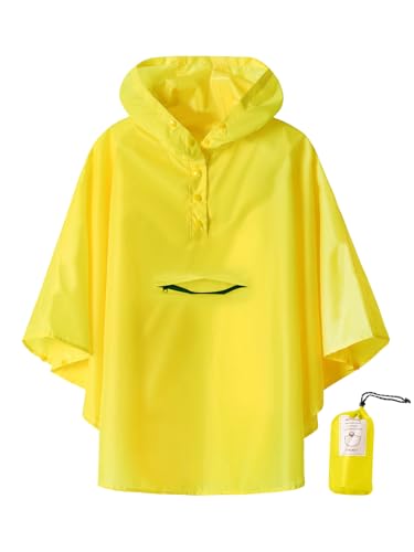 Image of SaphiRose Lightweight Kids Rain Poncho Jacket Waterproof Outwear Rain Coat