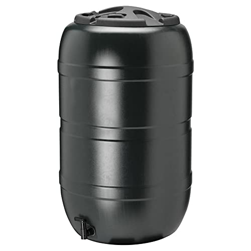 Pluto Packaging 100 Litre Or 210 Litre Slim Line Outdoor Rain Water Collector Complete Water Butt With Filler Kit & Lid (100 Litre Water Butt) (Lrgsmlb) - 4