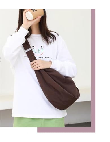 Image of Nylon Crescent Crossbody Bag for Women Men Casual Tote Handbag | Nylon