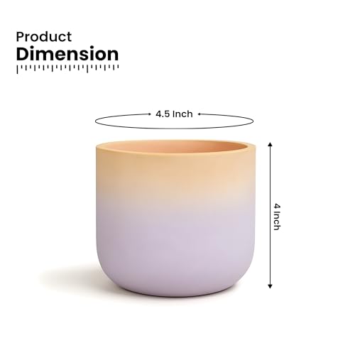 Image of Urban Plant Terracotta Pot - Trendy Planter for Modern Home & Garden Spaces (Gala Gradient Terracotta Pot - Pink)