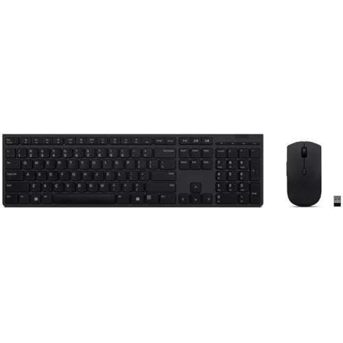 Image of Lenovo Professional Wireless Rechargeable Combo Keyboard and Mouse-US English