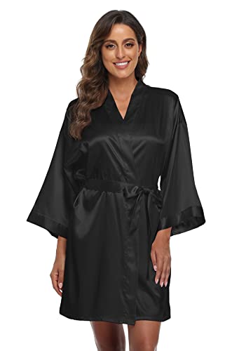 Image of Super Shopping-zone Women's Pure Bride Robes Embroidery Bridesmaid Robes Bridal Party Kimono Robe Wedding Sleepwear