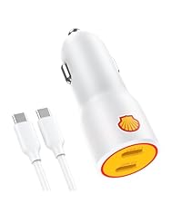 Amazon.co.jp: Shell カーチャージャー USB-C 2ポート 合計40W PD3.0