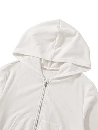 Floerns Girls Casual Long Sleeve Zip Up Hoodie Jacket with Pockets3