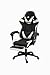 Sedia Gaming Ergonomica con Poggiapiedi Estraibile, Cuscino Lombare e Poggiatesta – Poltrona da Ufficio e Gaming in Ecopelle, Schienale Reclinabile 135°, Altezza Regolabile (Nero/Bianco) immagine