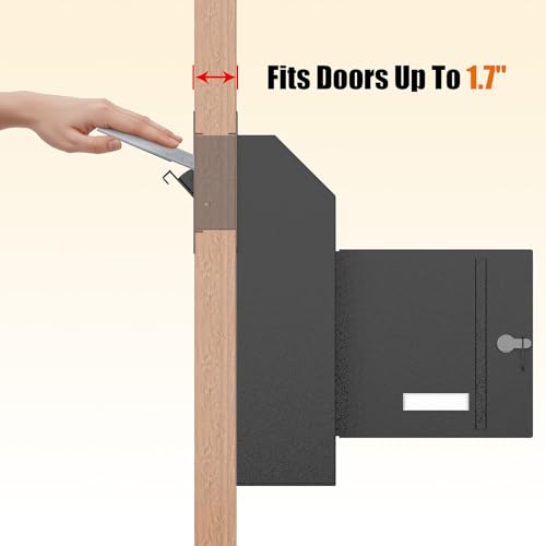 Image of Through-The-Door Drop Box - Drop Deposit Mailbox with Slot Catcher, Heavy Duty Steel Mailbox with Lock for Secure Storage of Letters & Checks - Ideal for Home, Office, or Apartment