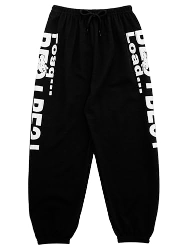 YiZYiF Kids Boys Girls Elastic Waistband Drawstring Harem Pants Letters Printed Loose Hippy Sweatpants Trousers