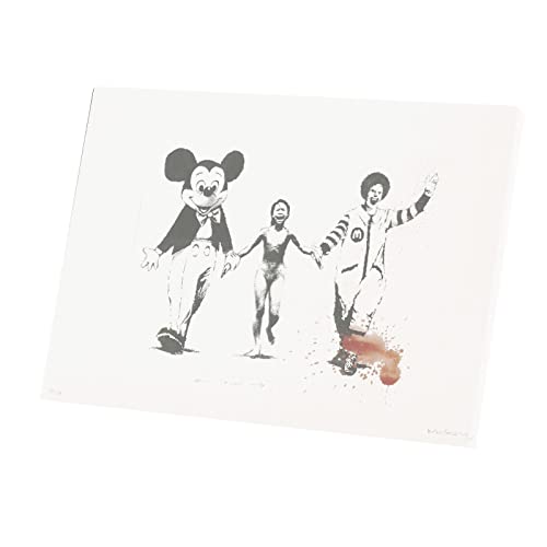 Tableau original Banksy Napalm sur toile imprimée de qualité supérieure 85 cm