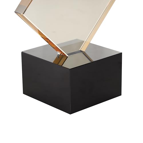 Estatua decorativa de vidrio naranja 6x6x16 pulg miniatura 3