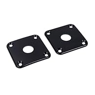Compatibility: This guitar jack plate is square with a slight curvature. Fit for Les Paul style guitars, including both American-made Gibson and Chinese-made Epiphone guitars. Specifications: Length: 34.3mm (1-11/32"); Width: 34.3mm (1-11/32"); Thick...