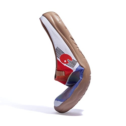 Image of UIN Slipper Woman Travel Art Painted Shoes Wide Toe Casual Home Slip On Mules Malaga