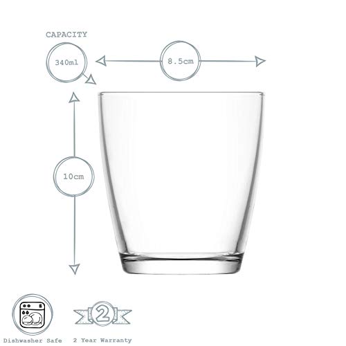 LAV Vega - Trinkgläser für Softdrinks/Saft - 340 ml - 12 Gläser