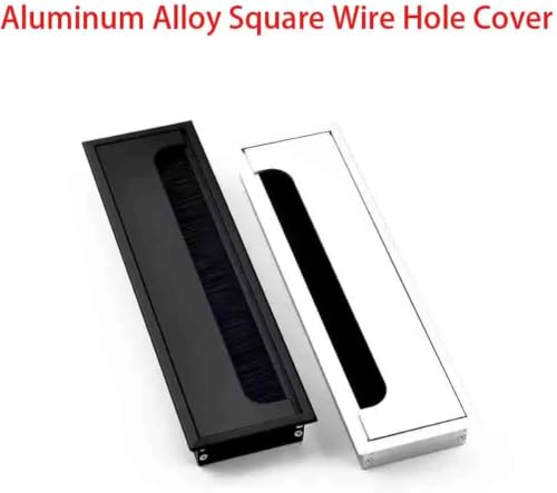 Cubierta múltiple de cables para organizar escritorios con pasacables rectangular de aluminio 4