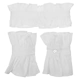 WEKAMOS Weißes Französisches Damen Abnehmbarem Plissee-kragen und Ärmel-stulpen Viktorianischer Stil Vielseitiges Halfshirt-accessoire für Party Arbeit und Festliche Anlässe