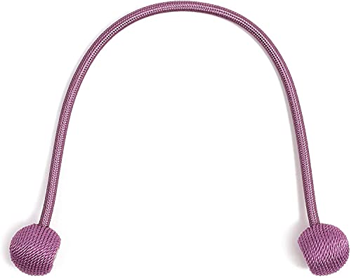 Image of Home Cloud Magnetic Curtain Tiebacks Curtain Drape Holdbacks Clips Rope Holder Buckles for Home Bedroom Office (1 Pair 2pcs, Purple)
