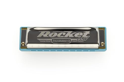 Hohner Rocket F# Major Low Octave Harmonica, Silver, 10 - Image 2
