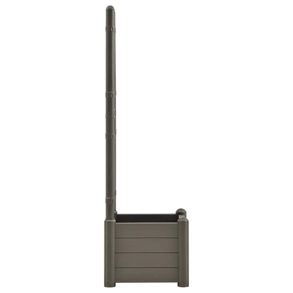 vidaXL Fioriera da Giardino con Graticcio 43x43x142 cm PP Antracite