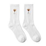TragBar Espresso Martini Socken – Lustige Cocktail Socken für Damen & Herren | Geschenk für Kaffee- & Cocktail-Liebhaber | Unisex Baumwollsocken 1 Stück