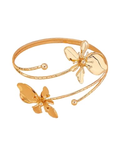 Floerns Women's Arm Cuff Jewelry Butterfly Charm Pendant Open Upper