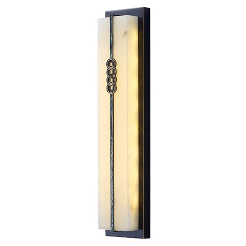 Apliques de Pared Modernos, lámpara de mármol y latón Negro, lámpara de alabastro de Tubo Largo, lámpara de Piedra de Mediados de Siglo, tocador de baño Interior para Dormitorio, s
