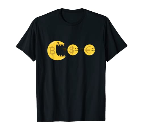 Bitcoin Eating Currency Hilarious Theme For Crypto Fans T-Shirt