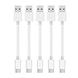 USB Type C ケーブル【0.3m/5本セット】Popolier タイプC (USB A to USB C)ケーブル 高耐久PVC素材 2A 急速充電 高速データ転送スマートフォン、タブレットのタイプｃ機種に対応【ビデオ出力非対応】