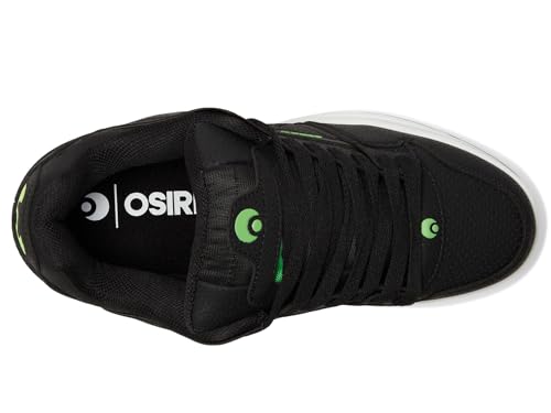 Osiris Men's Peril Skate Shoe, Black/Black/Green, 7.52