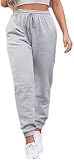 Women's Casual Sweatpants with Drawstring, Cinch Bottom Jogger Pants Running Workout Active Lounge T
