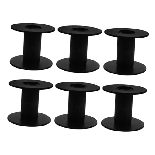 Veemoon 6PCS Plastic Wire Spools for Organized Cable Storage Multifunctional Bobbin for Thread Fishing Line and Rope and Reliable Empty Spools for Home and Office Use