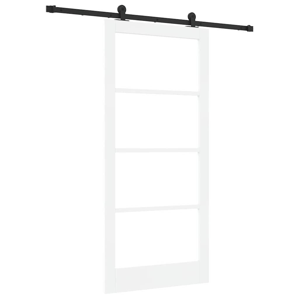vidaXL Drzwi przesuwne ORKDAL 93 x 202 cm Lite drewno sosnowe i szkło