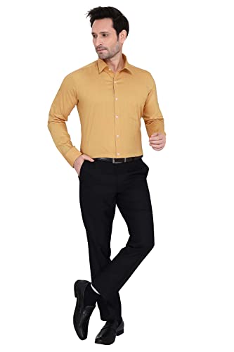 Image of Faubourg Cotton Blend 5377-5382 Men's Solid Plain Full Long Sleeve Slim Fit Formal Shirt