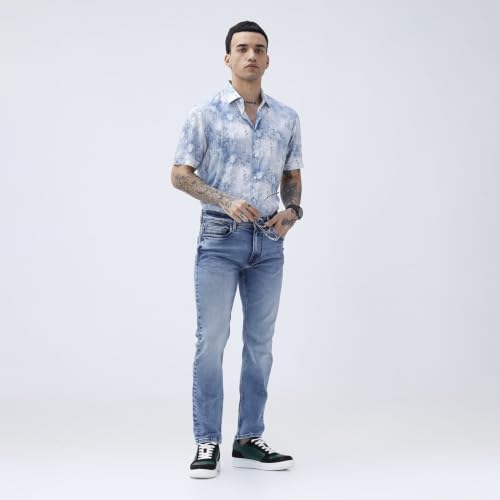 Image of BASICS Cotton Stretch Men's Jeans | Smart Casual Denim | Ultra-flexible stretch cotton denim. Modern style. Durable, breathable & built for all-day travel comfort.
