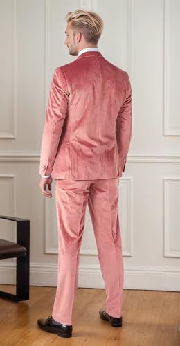 Velvet Suits for Men 2 Piece Regular Fit Mens Suit Shawl Lapel Double Breasted Mens Suits Formal Winter Tuxedos2