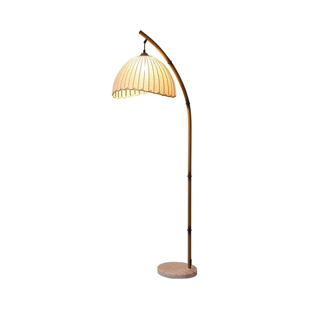 LJHFG63KUYT Standing Lamps Fabric Lampshade Vintage Floor Lamp Chinese Bedroom Standing Study Reading Lamps and Lanterns Decorate