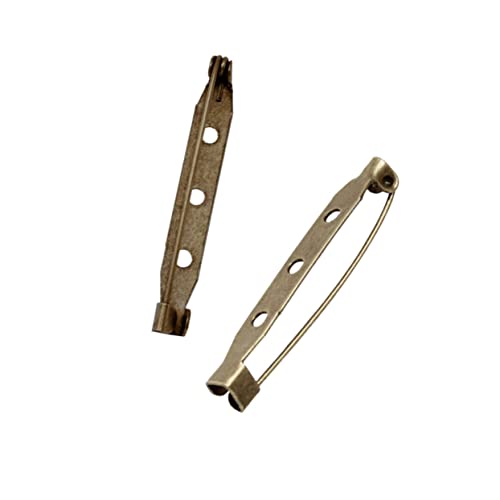 ARTIBETTER 200Pcs Bronze Safety Pin Backs for Jewelry Making Durable Brooch Clasp for DIY Crafts Sewing and Corsage Projects