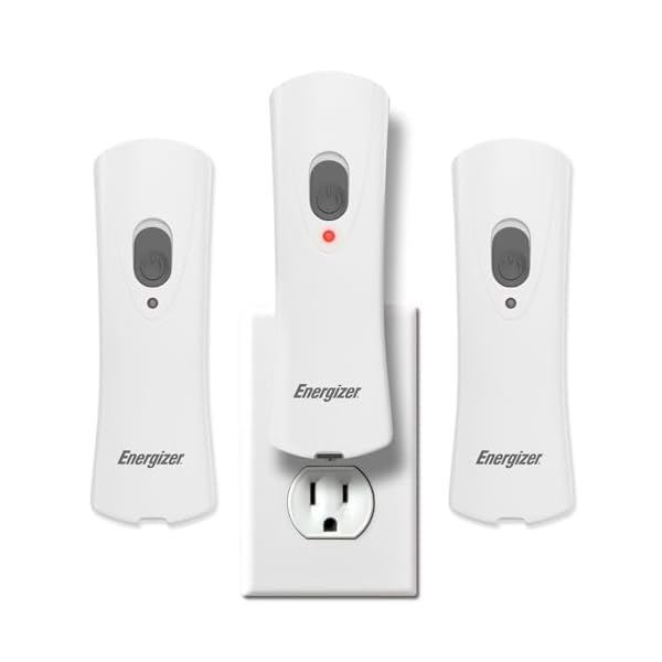 Energizer Weatheready Rechargeable Compact Handheld Light, Plug-in LED Emergency Flashlight, Automatic Turn-On, Built-in Battery Included, 3 Count