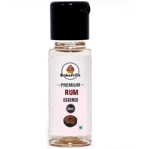 Image of Bakefrillz Food Flavour Essence for Cake Baking, Ice creams, puddings, cookies, essence for cake making, 30 ml (Rum)